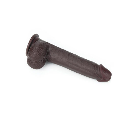 Lovetoy dildo realista piel móvil 9" marrón - Imagen 6