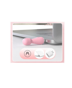 Alternative view of Mini micrófono vibrador rosa USB