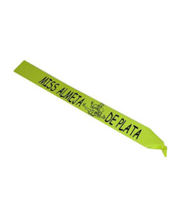 Banda despedida fluo 'Miss Almeja de plata'