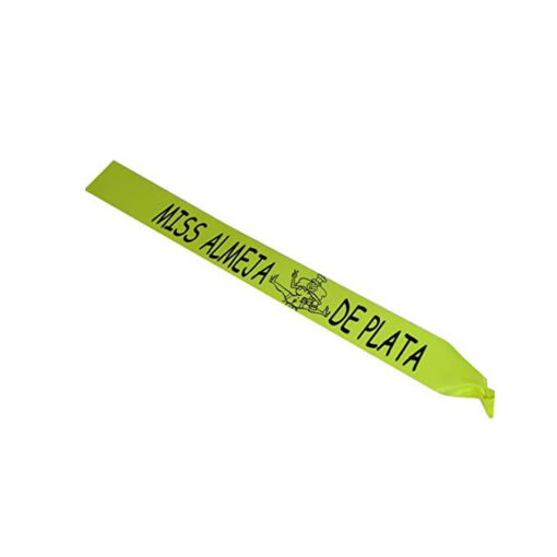 Banda despedida fluo 'Miss Almeja de plata'