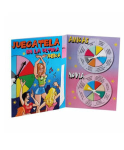 Tarjeta gigante despedida con ruleta de pruebas