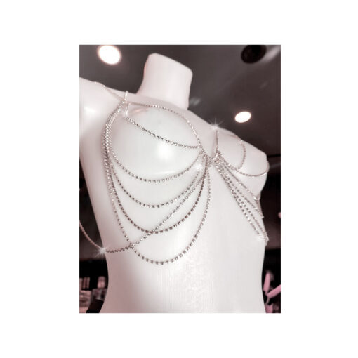 Top-Sujetador con cadenas de brillantes T/U - Imagen 2