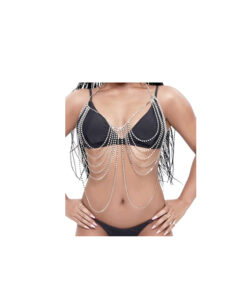 Top-Sujetador con cadenas de brillantes T/U