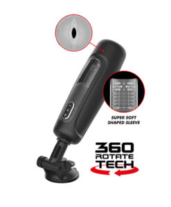 Tornado masturbador giratorio-sube-baja con ventosa