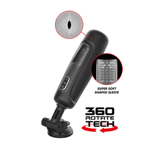 Tornado masturbador giratorio-sube-baja con ventosa