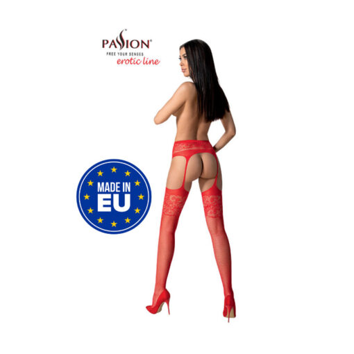Passion S029 panty efecto liguero rojo S/M/L - Imagen 2