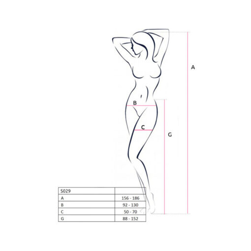 Passion S029 panty efecto liguero blanco S/M/L - Imagen 5