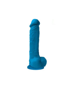 Papá Pitufo dildo realístico de silicona azul XL