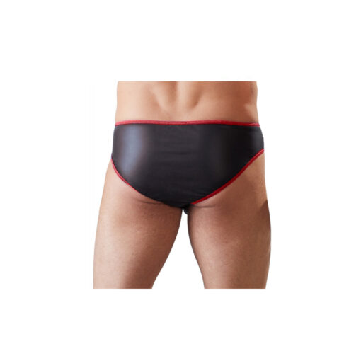 Svenjoyment slip efecto cuero con cremallera rojo L - Imagen 2