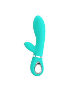 Thomas vibrador de silicona líquida turquesa