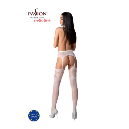 Passion S029 panty efecto liguero blanco S/M/L - Imagen 3