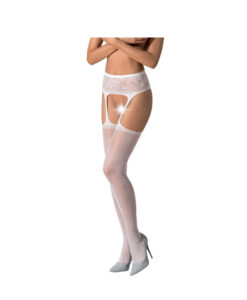 Passion S028 panty efecto liguero blanco S/M/L