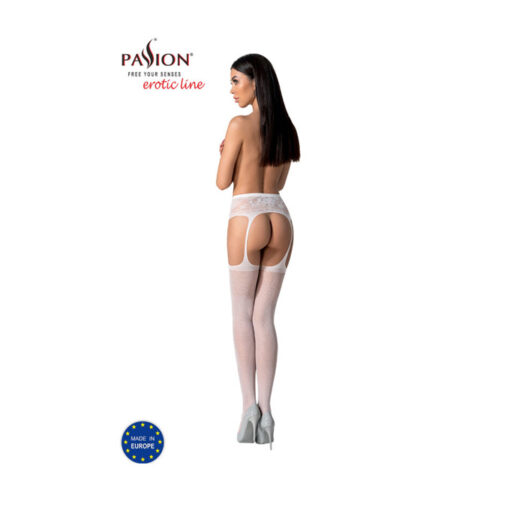 Passion S028 panty efecto liguero blanco S/M/L - Imagen 4