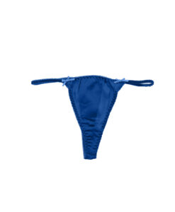 Magic Silk tanga de seda azul M/L