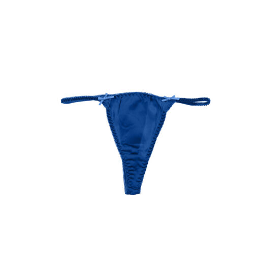 Magic Silk tanga de seda azul M/L