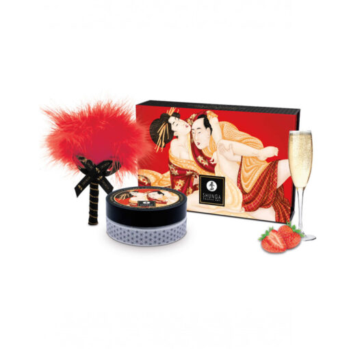 Shunga Polvos de masaje besables fresas con cava