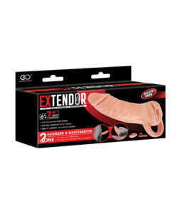 Alternative view of Extendor funda para pene con masturbador