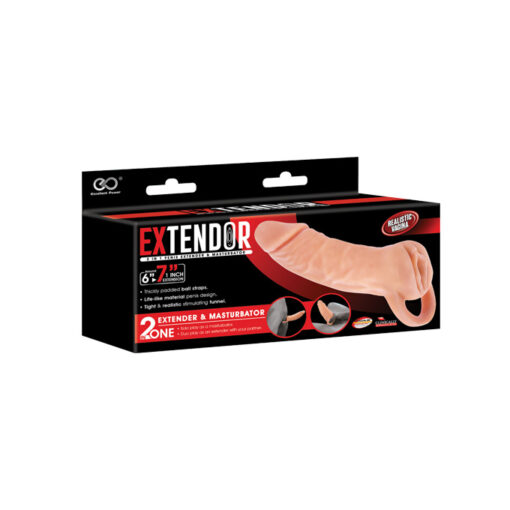 Extendor funda para pene con masturbador - Imagen 2