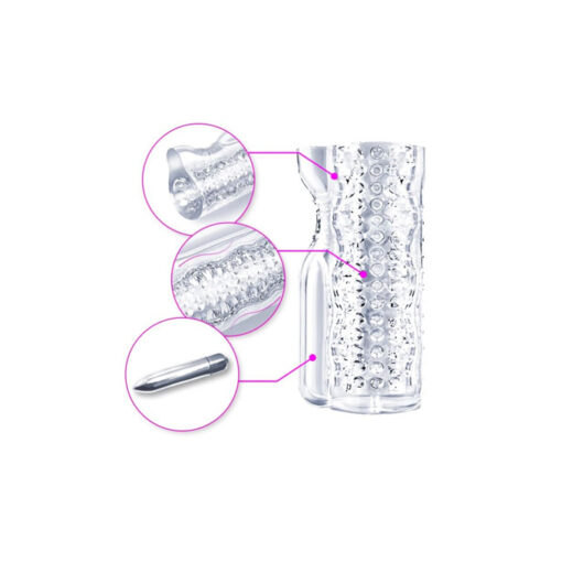 Ice Girl masturbador con vibración transparente - Imagen 3