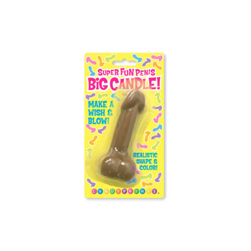 Vela en forma de pene marrón - Imagen 2