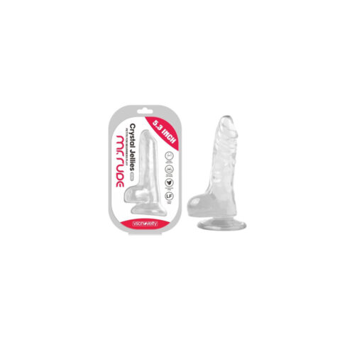 Mr. Rude mini dildo transparente con ventosa 5"
