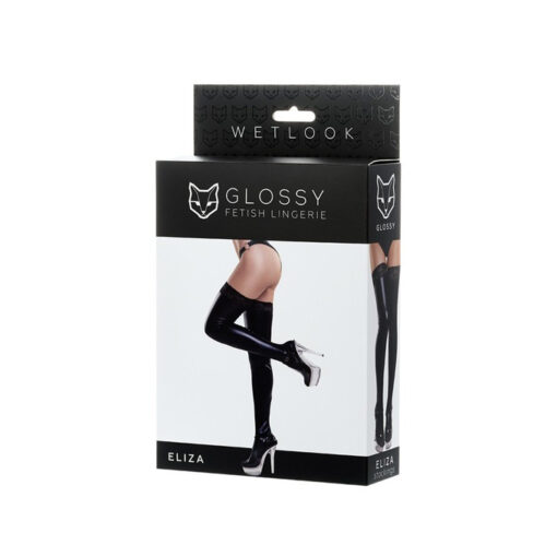 Eliza medias efecto brillo con liga de encaje S - Imagen 3