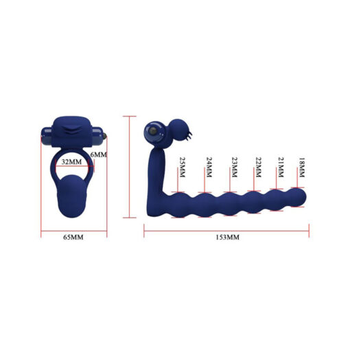 Ajmal anillo vibrador con tira anal - Imagen 4