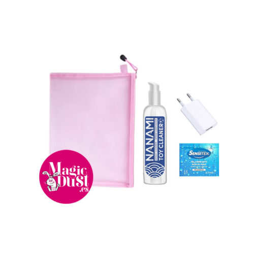Pack de higiene y guardado para juguetes rosa