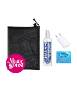 Pack de higiene y guardado para juguetes negro