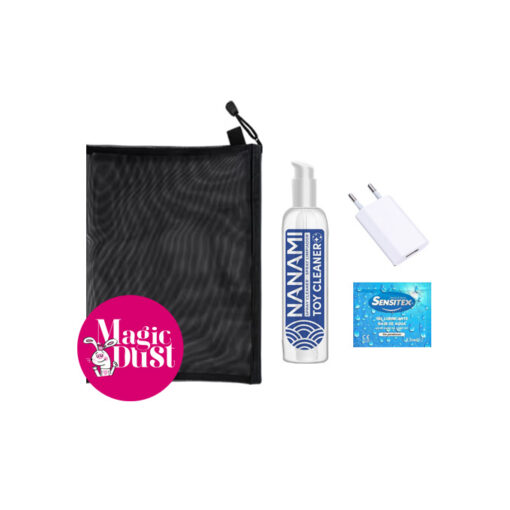 Pack de higiene y guardado para juguetes negro