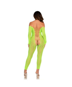 Alternative view of Leg Avenue Pyton malla verde fluo S/M/L