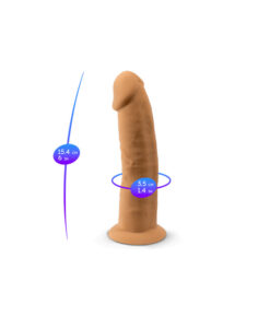 Alternative view of Silexd dildo termorreactivo sensible al frio-calor 6 marrón claro