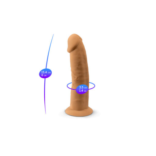 Silexd dildo termorreactivo sensible al frio-calor 6 marrón claro - Imagen 2