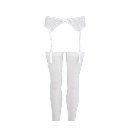 Liguero encaje blanco con medias incluídas S/M - Imagen 4