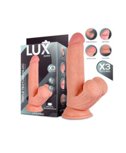 Lux Bernd dildo suave y flexible con testículos oscilantes 9,2"