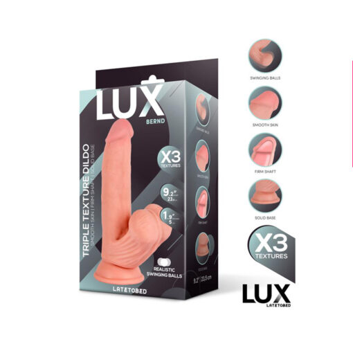 Lux Bernd dildo suave y flexible con testículos oscilantes 9,2" - Imagen 6
