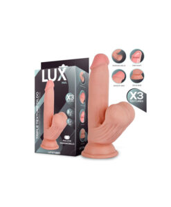 Lux Paul dildo suave y flexible con testículos oscilantes 8,2"
