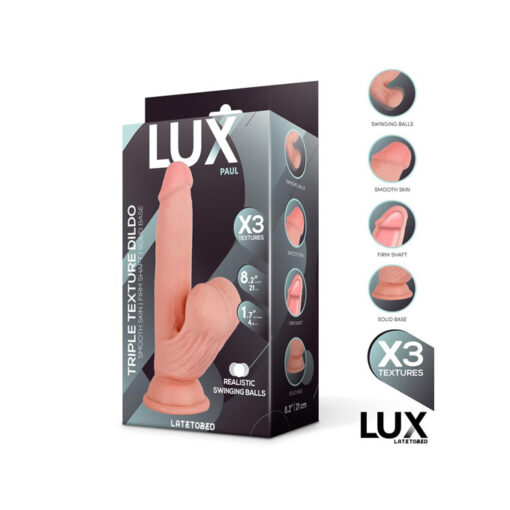 Lux Paul dildo suave y flexible con testículos oscilantes 8,2" - Imagen 7
