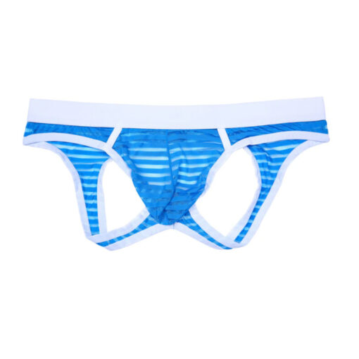 Suspensorio azul rayas contorno blanco M - Imagen 4