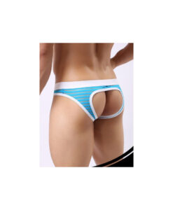 Alternative view of Suspensorio azul rayas contorno blanco XL