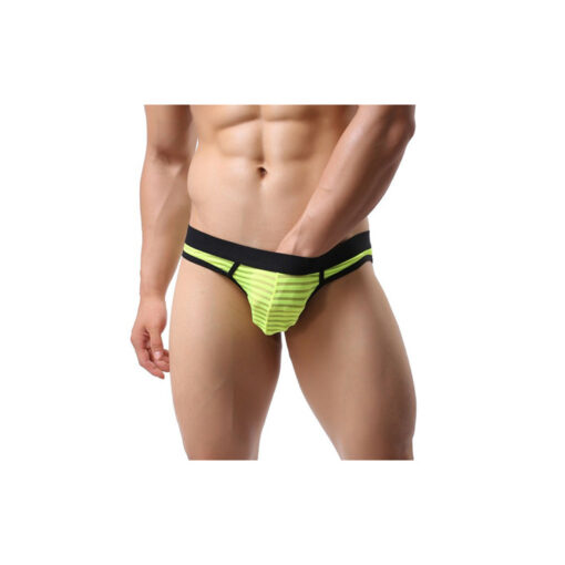 Suspensorio amarillo fluo rayas contorno negro L