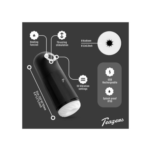 Teazers masturbador con calor sube-baja con vibración - Imagen 7