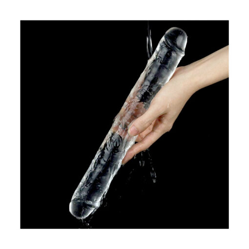 Fawless dildo doble transparente 12" - Imagen 4