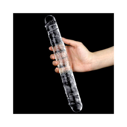 Fawless dildo doble transparente 12" - Imagen 5