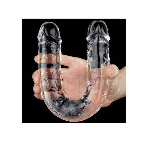Fawless dildo doble transparente 12" - Imagen 3