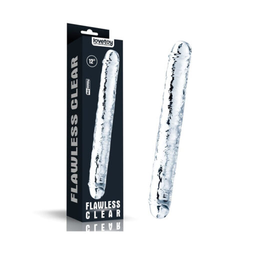 Fawless dildo doble transparente 12" - Imagen 2