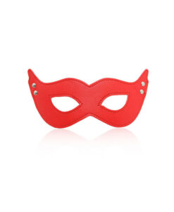 Antifaz máscara de cuero vegano rojo