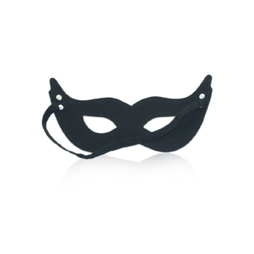 Antifaz máscara de cuero vegano negro - Imagen 2