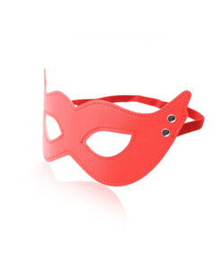 Alternative view of Antifaz máscara de cuero vegano rojo