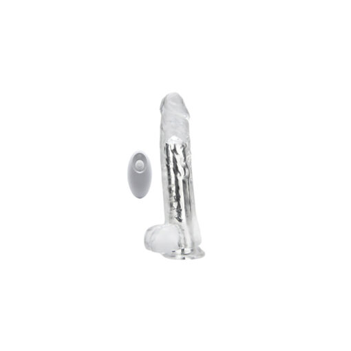 Vibrador realista transparente mando USB 7" - Imagen 6